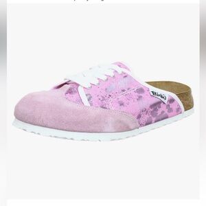Birki’s | Adult Sporty Clogs | Denim Glitter Splash Rose| EU42 |US 11